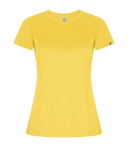 Womens/ladies imola sports t-shirt yellow Roly