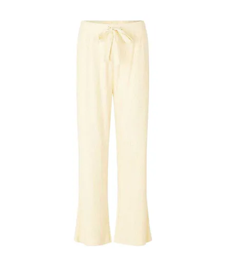 Womens/ladies Neela Ribbed Trousers Straw CCDK Copenhagen