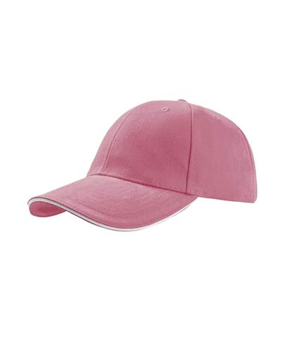 Atlantis Liberty Sandwich Heavy Brush Cotton 6 Panel Cap (Pink) - UTAB193