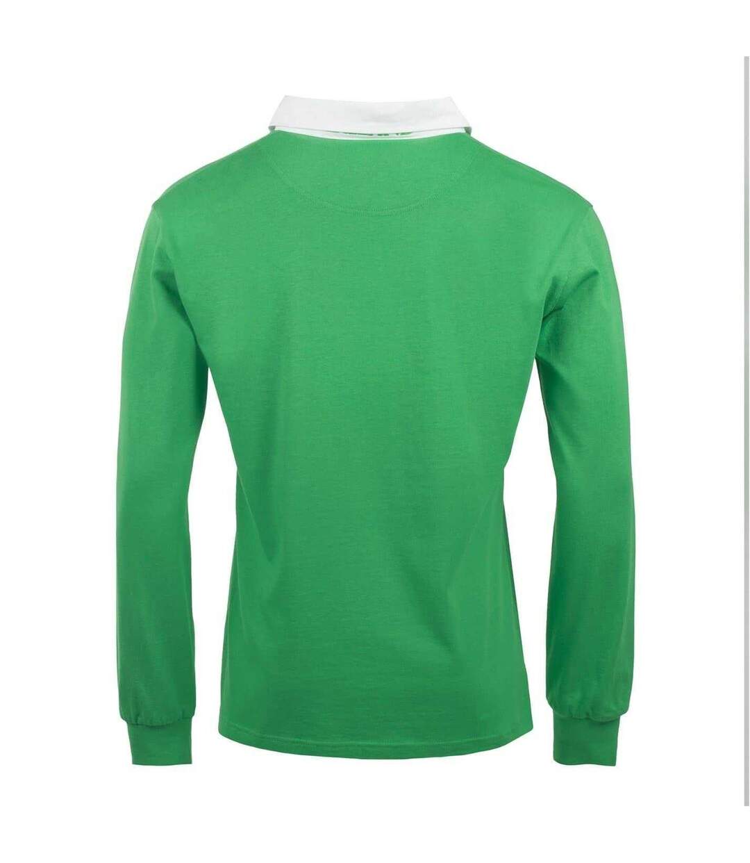 Unisex Adult Heavy Cotton Long-sleeved Rugby Shirt Kelly Green KooGa-2