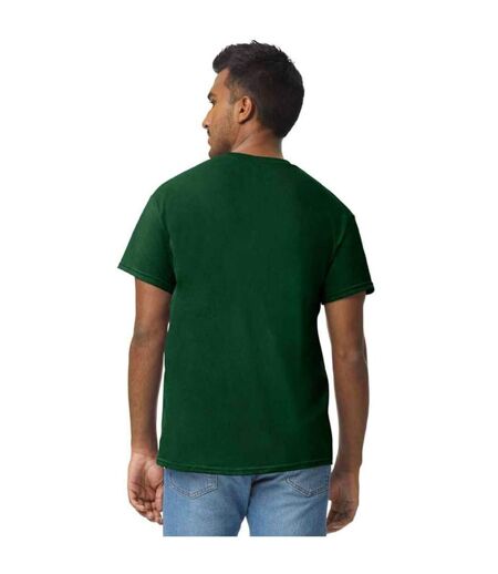 Mens heavy cotton t-shirt forest green Gildan