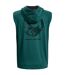 Mens Project Rock Graphic Print Hooded Sleeveless Hoodie Green Under Armour-3