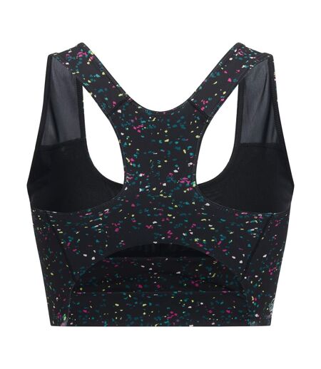 Womens/ladies Influential Speckle Sports Bra Black Dare 2B