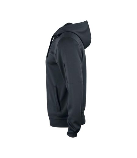 Mens Basic Active Full Zip Hoodie Black Clique