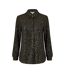 Womens/ladies Sequin Regular Long-sleeved Shirt Black Yumi-2
