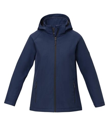 Womens/ladies notus padded soft shell jacket navy Elevate Essentials