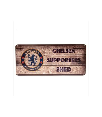 Chelsea FC - Pancarte SUPPORTER'S SHED (Marron / Bleu marine) (Taille unique) - UTSG22441