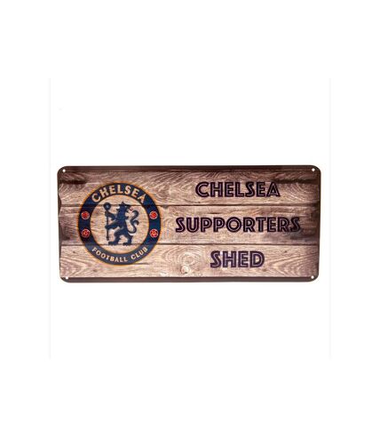 Chelsea FC - Pancarte SUPPORTER'S SHED (Marron / Bleu marine) (Taille unique) - UTSG22441
