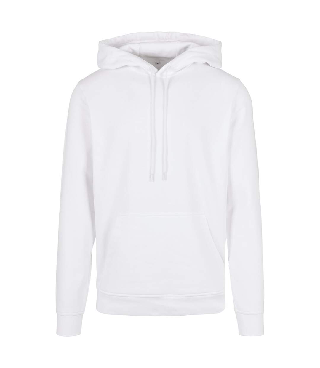 Mens Basic Hoodie Blanc Build Your Brand-1