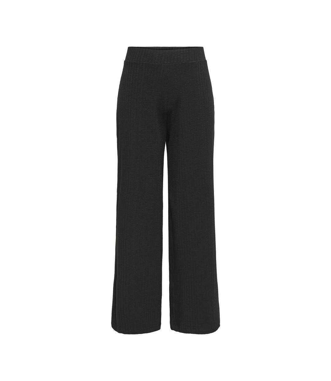 Pantalon côtelé noir femme only wide pant-1