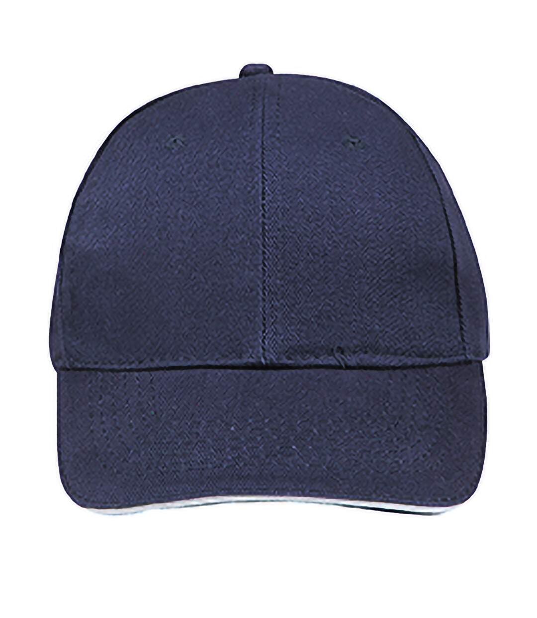 SOLS Unisex Buffalo 6 Panel Baseball Cap (French Navy/White) - UTPC372-4