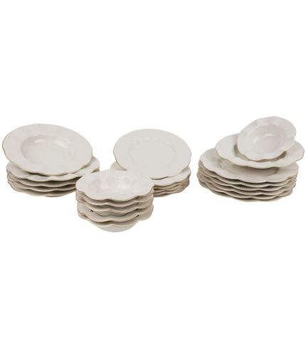 Service de table en porcelaine Jeanne 24 pièces