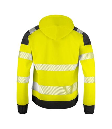 Projob Mens Hi-Vis Long Cuff Hooded Jacket (Yellow/Black) - UTUB782