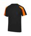 T-shirt Adulte Noir Vif Orange Électrique AWDis Cool-1