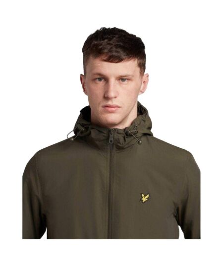 Veste Unie À Capuche Homme Kaki Foncé Lyle & Scott