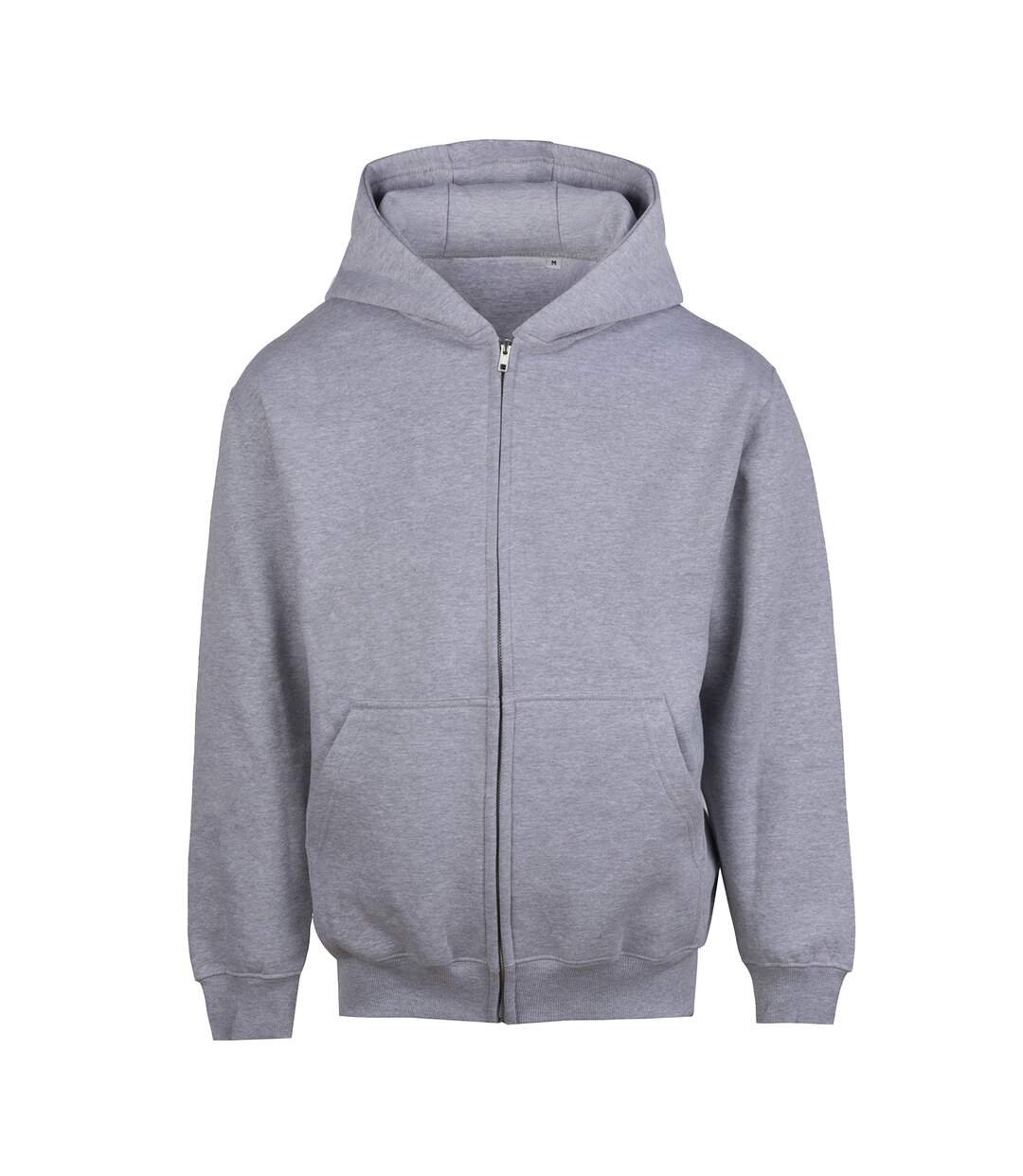 Mens Vision Heavyweight Full Zip Hoodie Heather Grey Awdis-1