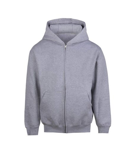 Mens Vision Heavyweight Full Zip Hoodie Heather Grey Awdis