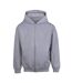 Mens Vision Heavyweight Full Zip Hoodie Heather Grey Awdis-1