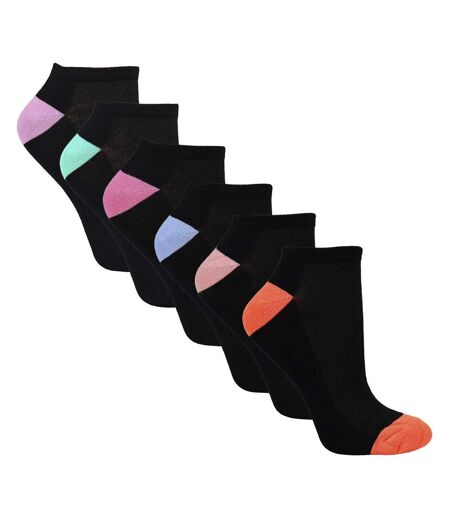 6 Pack Ladies Bamboo Trainer Socks Soft Breathable Heel Toe Design
