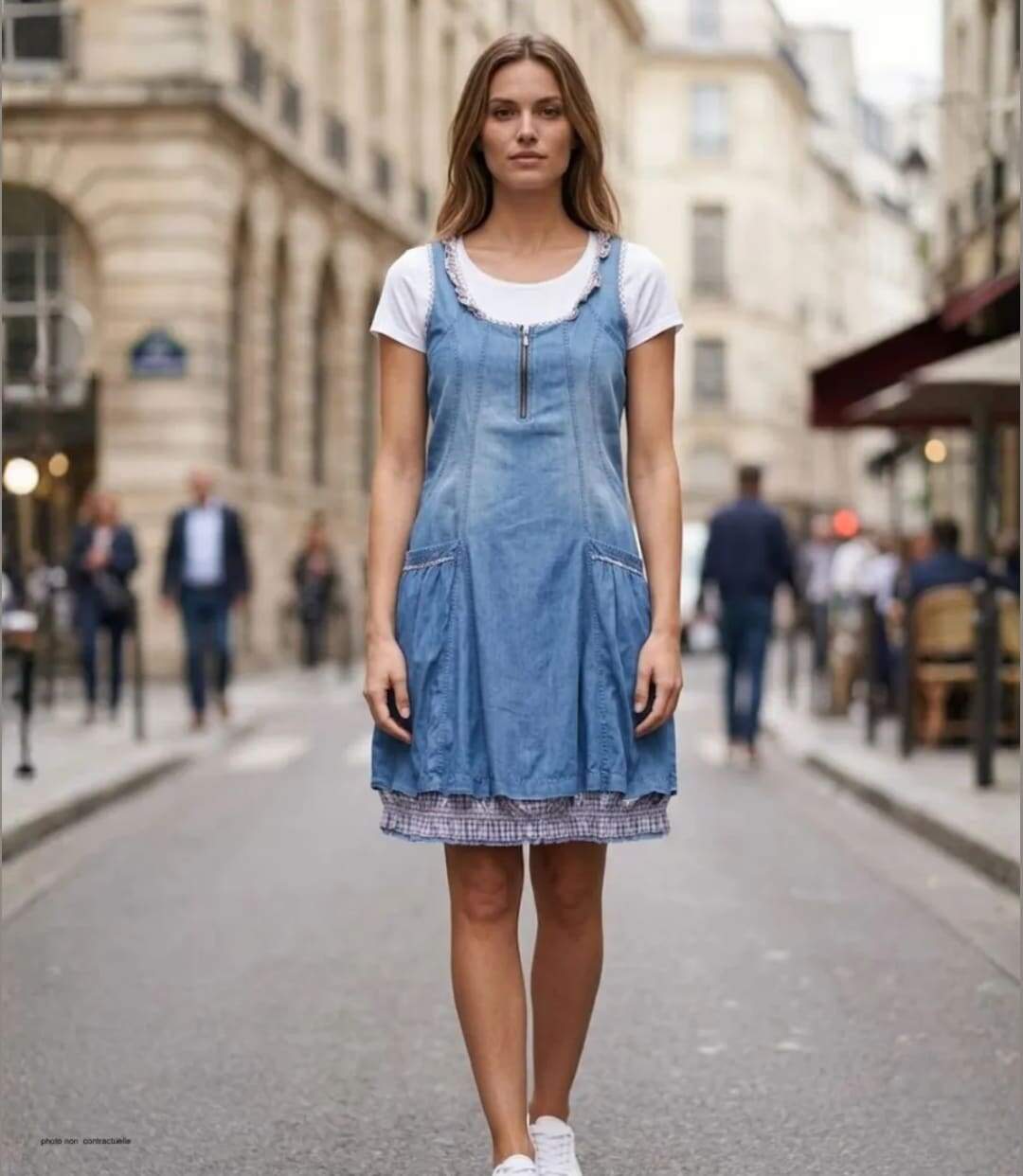 MAYFLOWER VF048S - Robe en jean pour femme : le charme décontracté de l'effet Liberty Stone-5