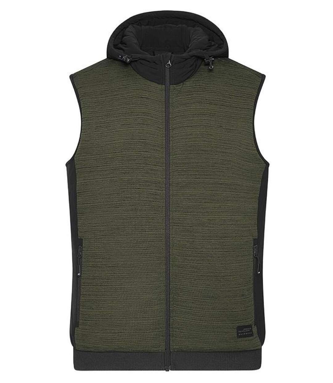 Bodywarmer gilet polaire workwear - Homme - JN1848 - vert kaki chiné-1