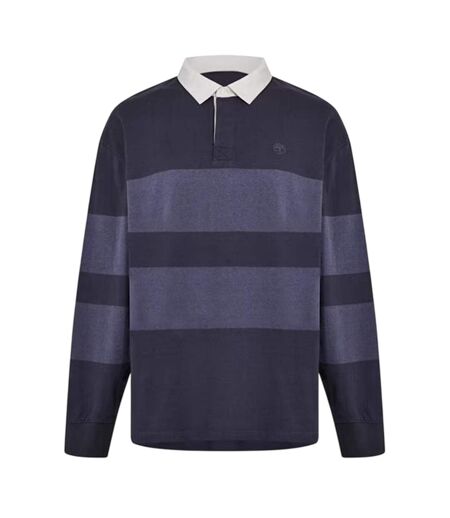 Polo Manches Longues Rugby Motif/style À Rayures Homme Noir Timberland