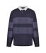 Polo Manches Longues Rugby Motif/style À Rayures Homme Noir Timberland-1