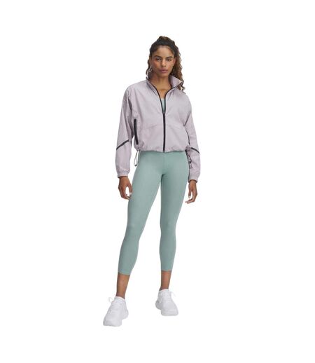 Womens/ladies Woven Performance Drop Shoulder Windbreaker Grey Under Armour