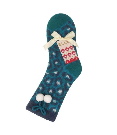 1 Pair Ladies Sherpa Lined Grip Socks - Warm Fluffy Cosy Non-Slip Comfort