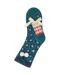 1 Pair Ladies Sherpa Lined Grip Socks - Warm Fluffy Cosy Non-Slip Comfort-2