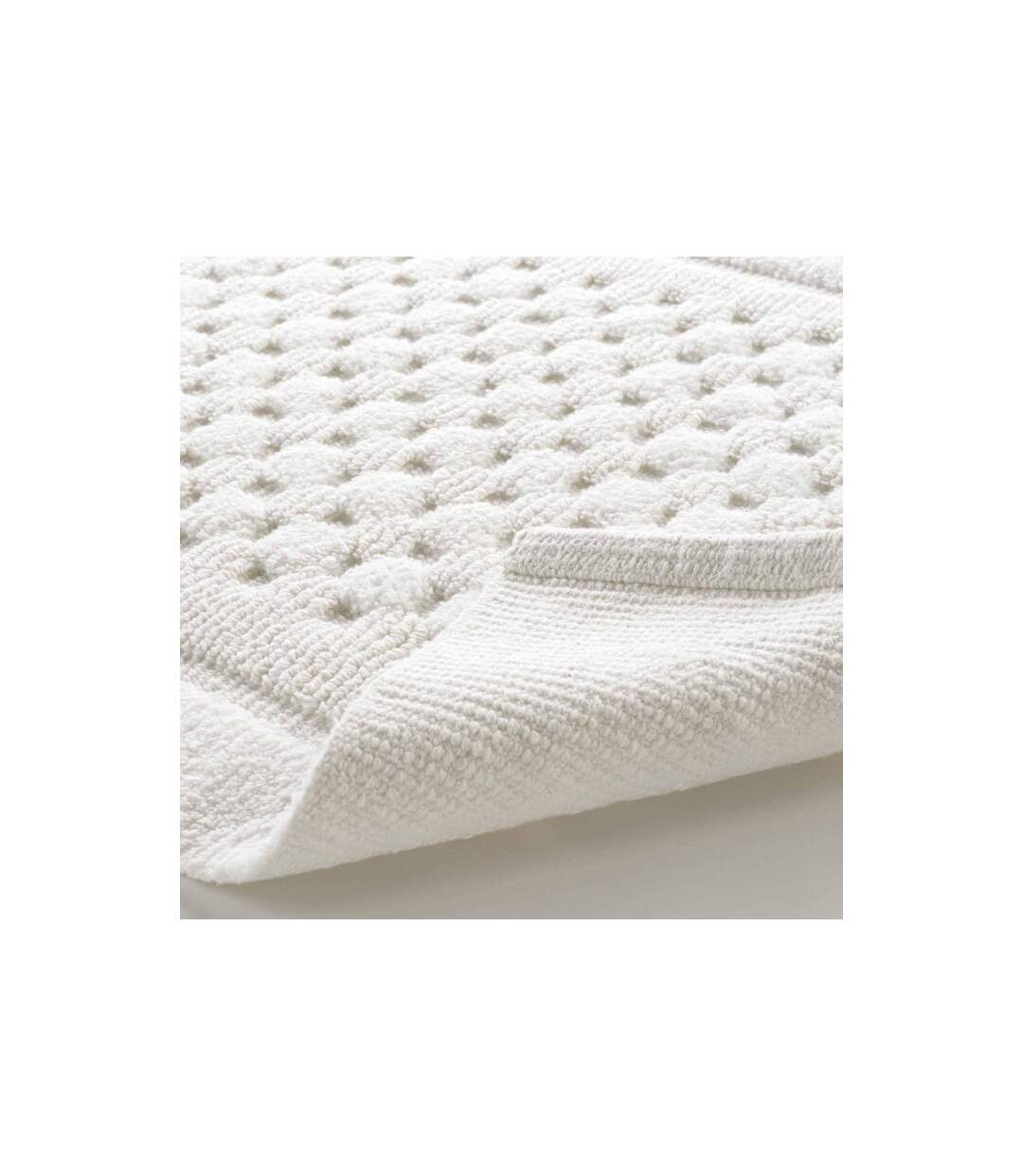 Tapis de Bain Jacquard Damaris 50x80cm Blanc-3