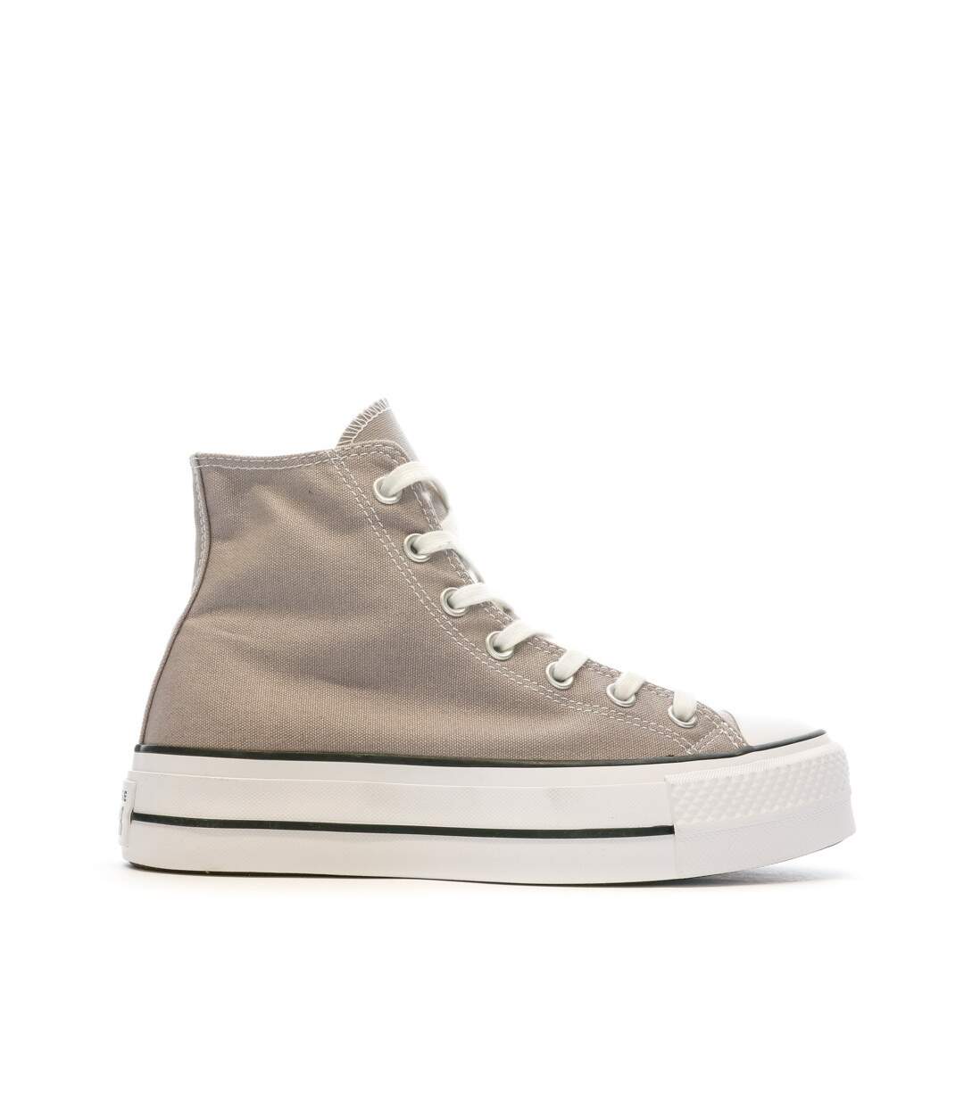 Baskets Grise/Mauve Femme Converse Ctas Lift-2