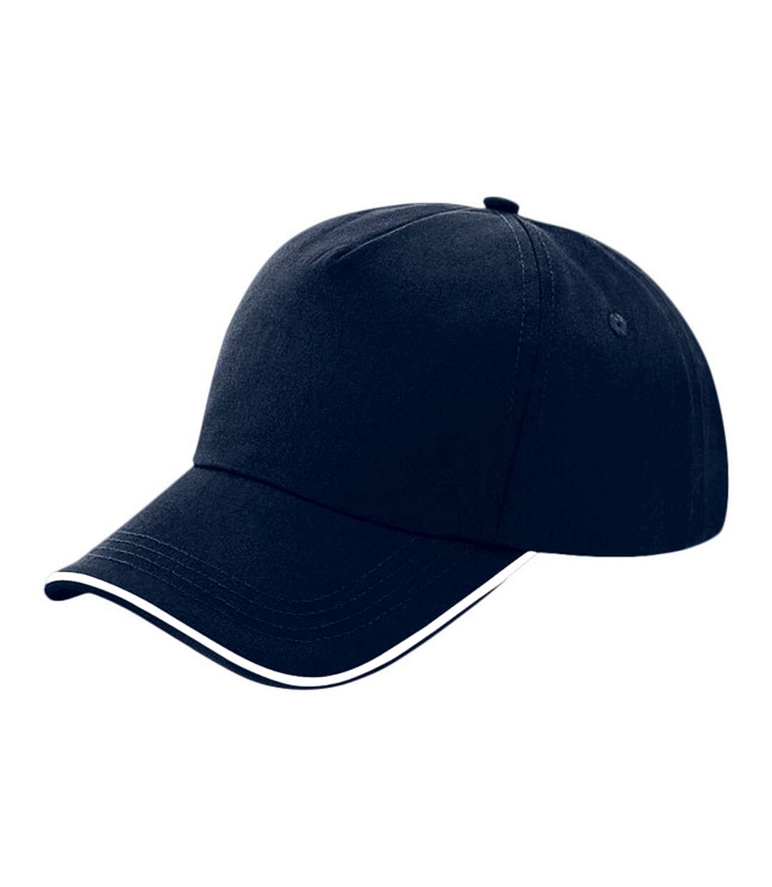 Casquette adulte bleu marine / blanc Beechfield-2