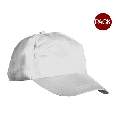 Lot de 2  casquettes unies adulte blanc Result