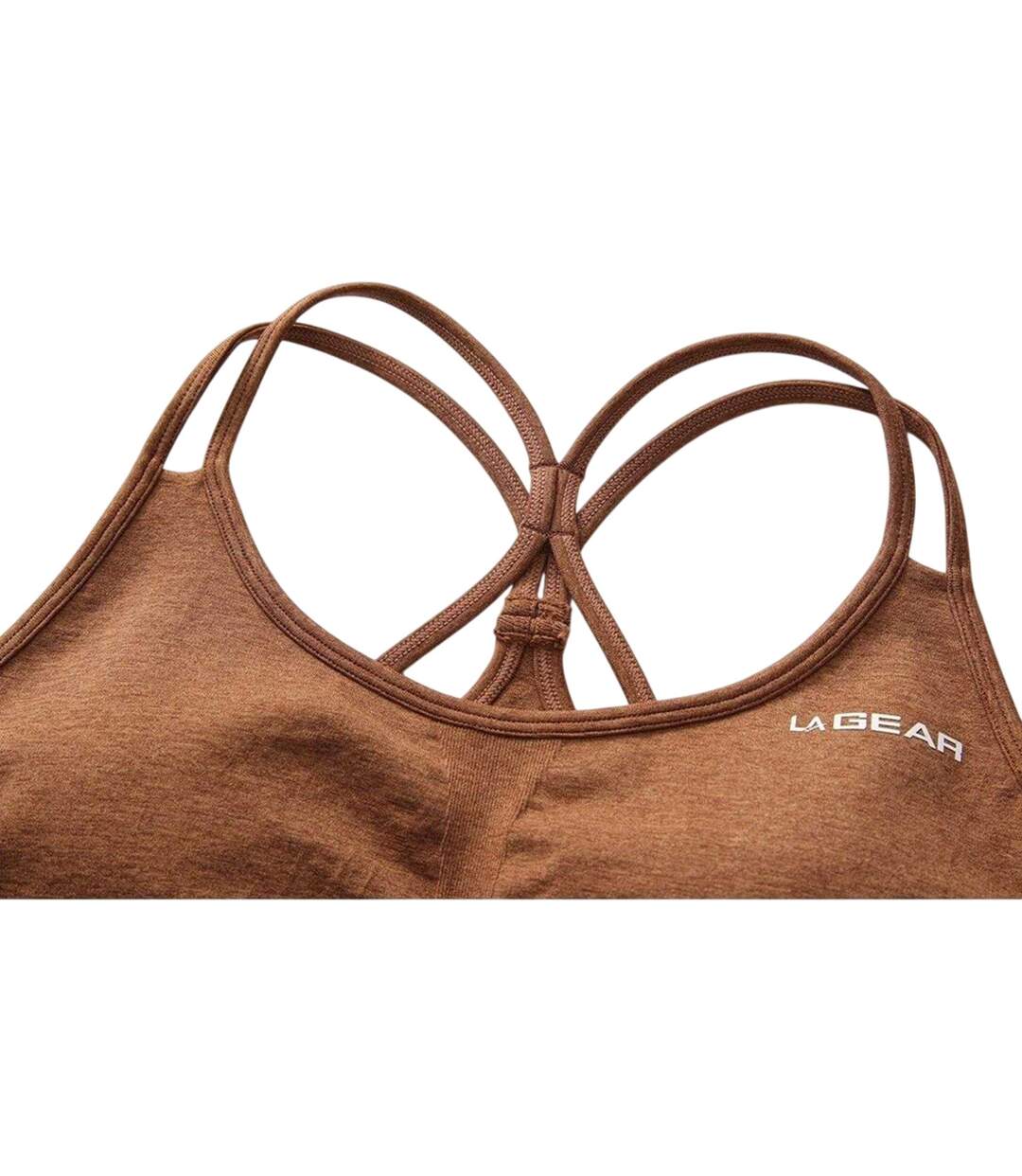 Brassière De Sport Motif/style Sans Coutures Femme Marron Chiné LA Gear-4