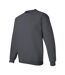Unisex adult heavy blend crew neck sweatshirt charcoal Gildan-3
