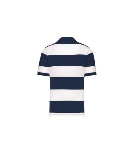 Polo rugby rayé manches courtes Kariban 100% coton