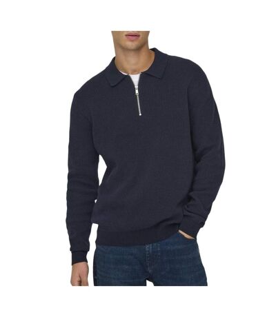 Pull 1/4 Zip Marine Homme Only & Sons Matteo - L