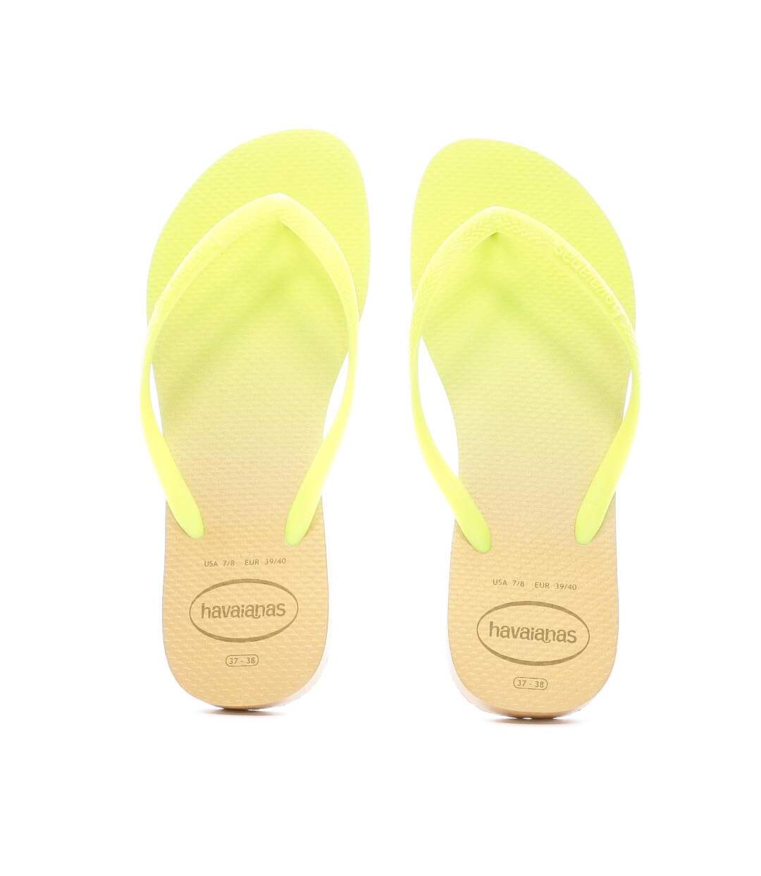 Tongs Jaune/Doré Femme Havaianas Slim Lux Sw Gradient - 35/36-3