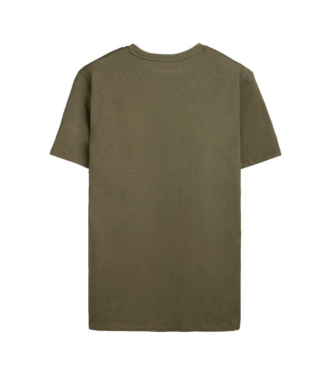 T-shirt kaki homme teddy smith total 1-2