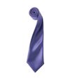 Premier Mens Plain Satin Tie (Narrow Blade) (Purple) (One Size) - UTRW1152