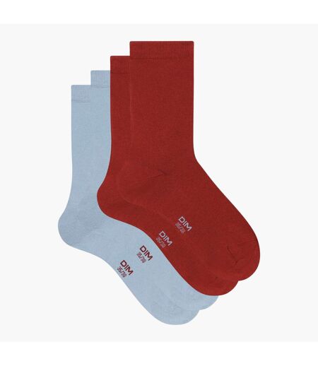 Lot de 2 Paires de Mi-Chaussettes Basique Coton