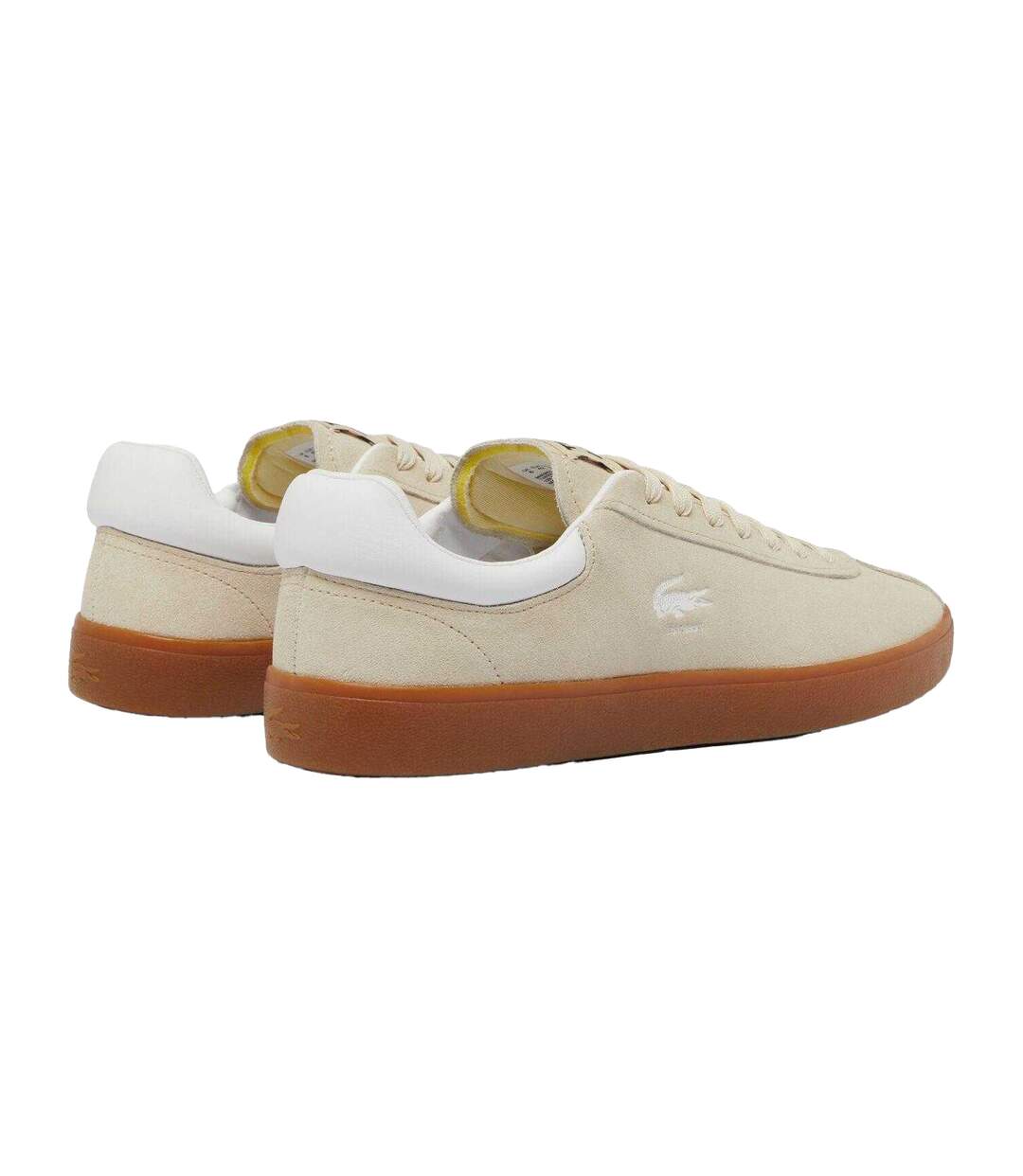 Mens Baseshot Suede Trainers Beige Lacoste-2
