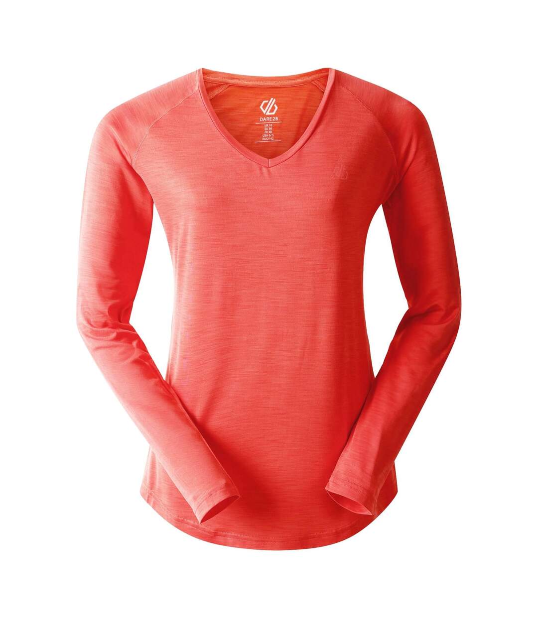 Womens/ladies discern long sleeve t-shirt peach bloom Dare 2B-1