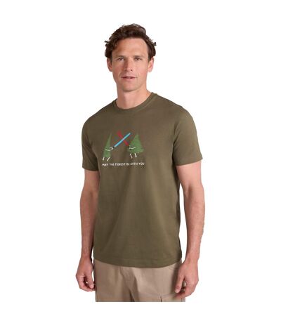 T-shirt May The Forest Be With You Homme Vert Kaki Mountain Warehouse