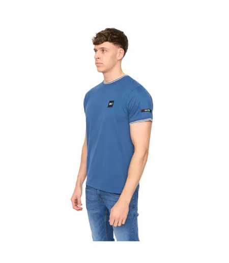 Mens Wrentham Cotton T-shirt Blue Duck And Cover