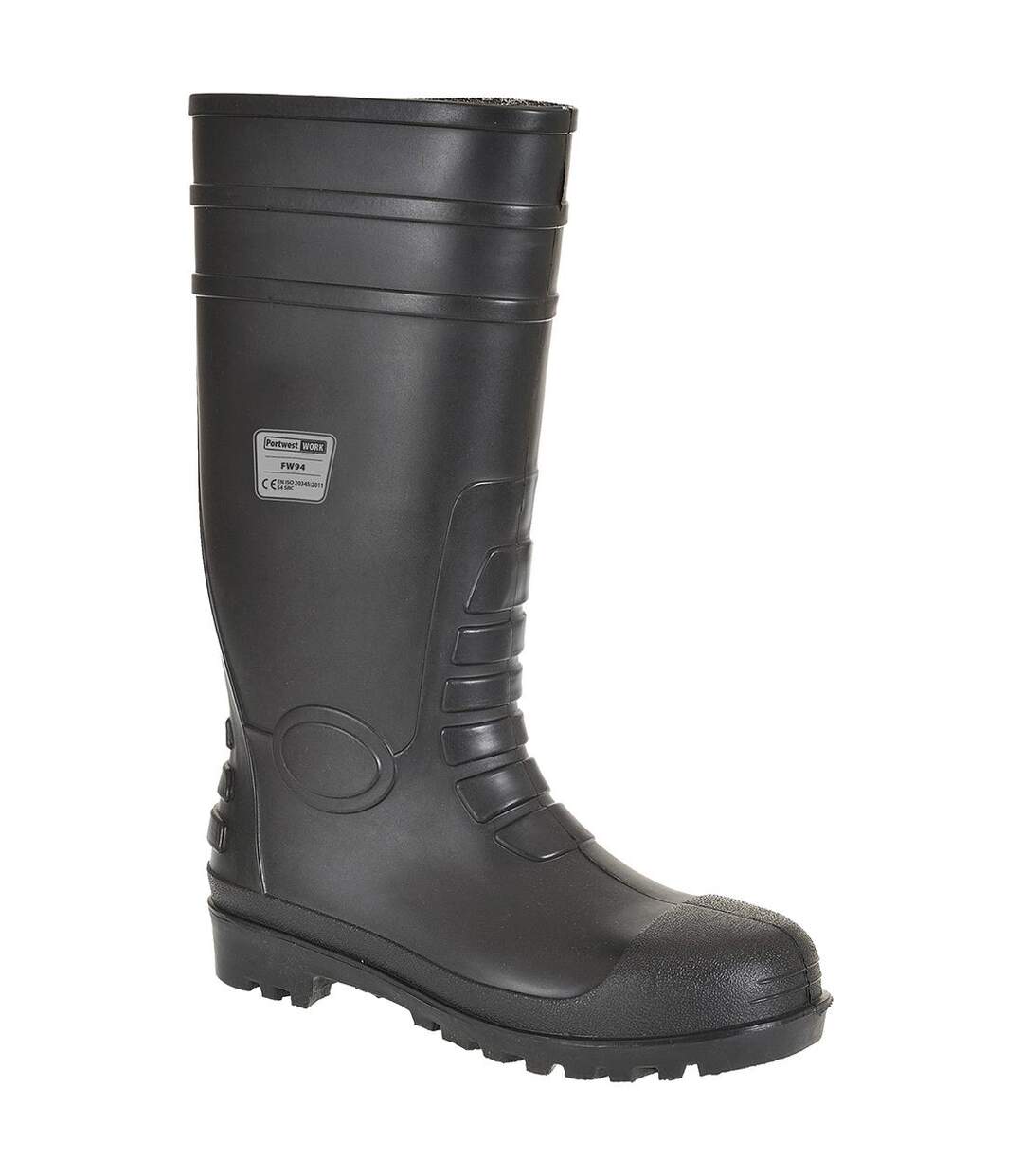 Mens classic safety wellington boots black Portwest-1