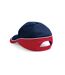 Casquette Teamwear Competition Bleu Marine Rouge Classique Blanc Beechfield-1