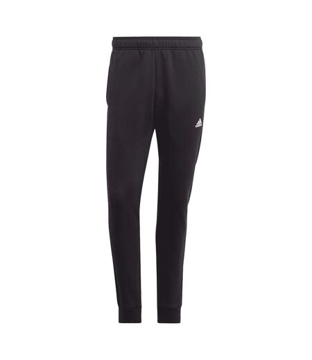 Mens Fleece Hooded Tracksuit Black Adidas