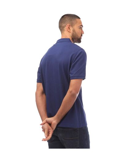Mens Shield Logo Pique Polo Shirt Navy Gant